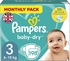 Pampers Baby Dry Nappies/Diapers Size 3, 6-10KG, (198ct).