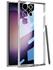 جراب هاتف متوافق مع هواتف Samsung S24Ultra / S24Plus / S24، جراب شفاف من البولي يوريثين المطلي بالفضة بتصميم أنيق وناعم (لا يشمل القلم).