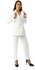 Mr Joe Simple Plain White Classic Long Long Sleeves Suit