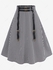 Gothic Striped PU Strap A Line Maxi Skirt - S | Us 8