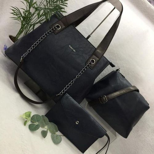 Keira.mila Ladies 3 In One Classic Leather Handbag
