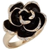 18K Gold Plated Black Rose Jewellery Set