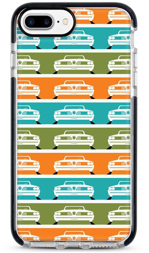Protective Case Cover For Apple iPhone 8 Plus Retro Muscle Car Full Print