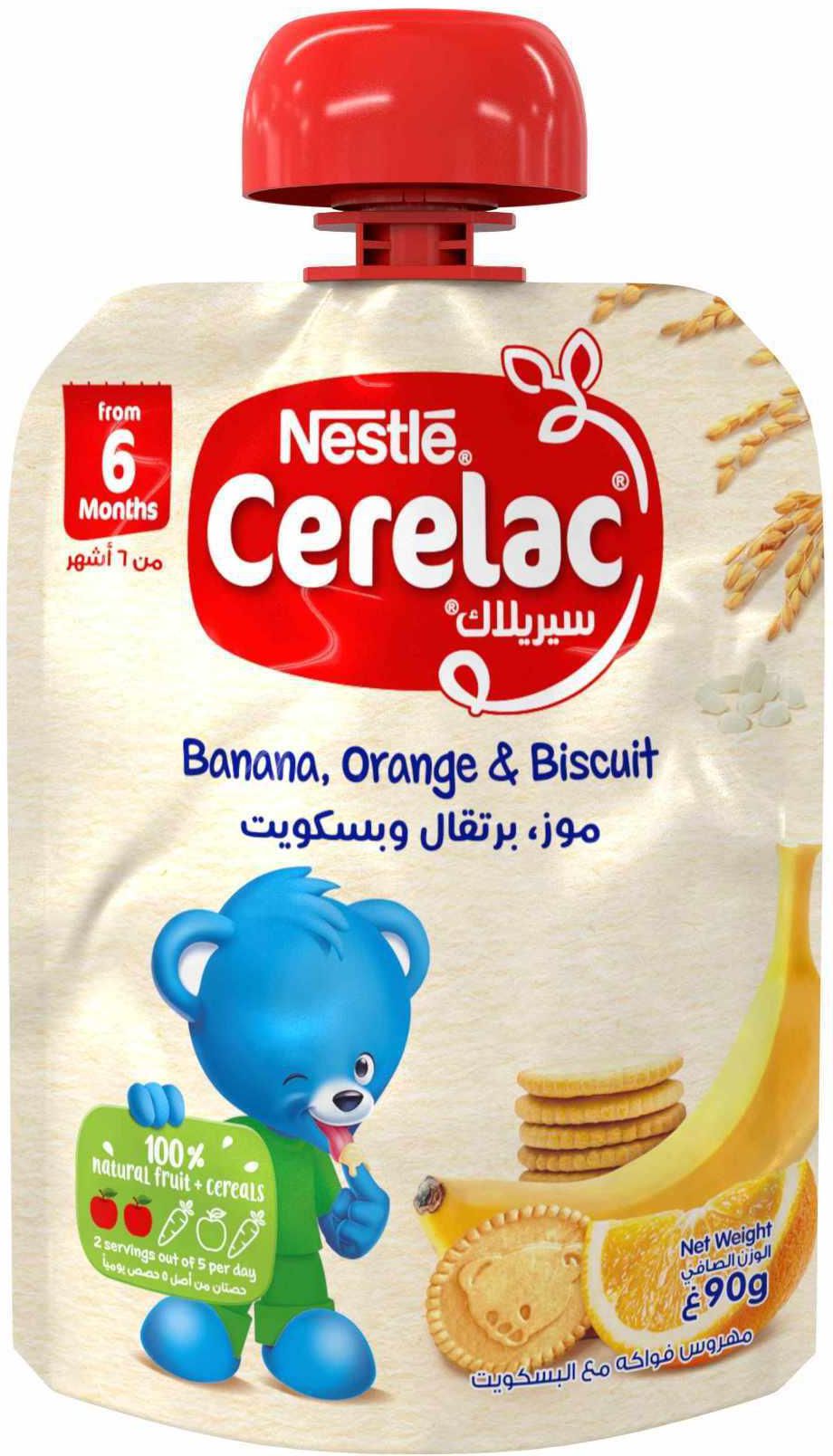 Nestle Banana Orange And Biscuit Cerelac 90g