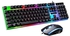 SOONGO G21 Keyboard Wired USB Gaming Mouse Flexible Polychromatic LED Lights Computer Mechanical Feel Backlit Keyboard Mouse Set,Black
