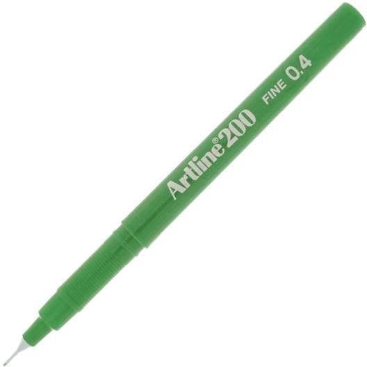 Artline 200 Fineliner Pen, 0.4mm, Green