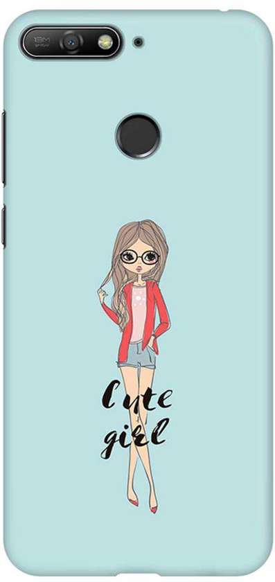 Matte Finish Slim Snap Basic Case Cover For Huawei Y6 Prime (2018) Dreamer Cute Girl