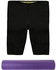 Hot Slimming Short 5Xl, Black, Mf167-Bla1 With Pvc Yoga Mat, Purple, Mf116-5-Pu121524_ with two years guarantee of satisfaction and quality