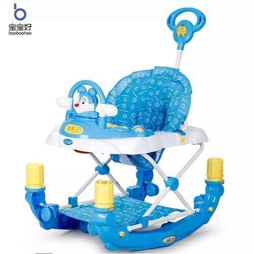 Generic Multi Functional Entertainer Baby Walker For Toddler - Blue and white
