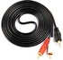 Hometech2u 3m/10ft 3.5mm Stereo to 2-RCA Male Plugs AV Audio Video Cable
