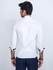 Mr Button - White Linen Shirt With Blue Pocket Detail -  STA010