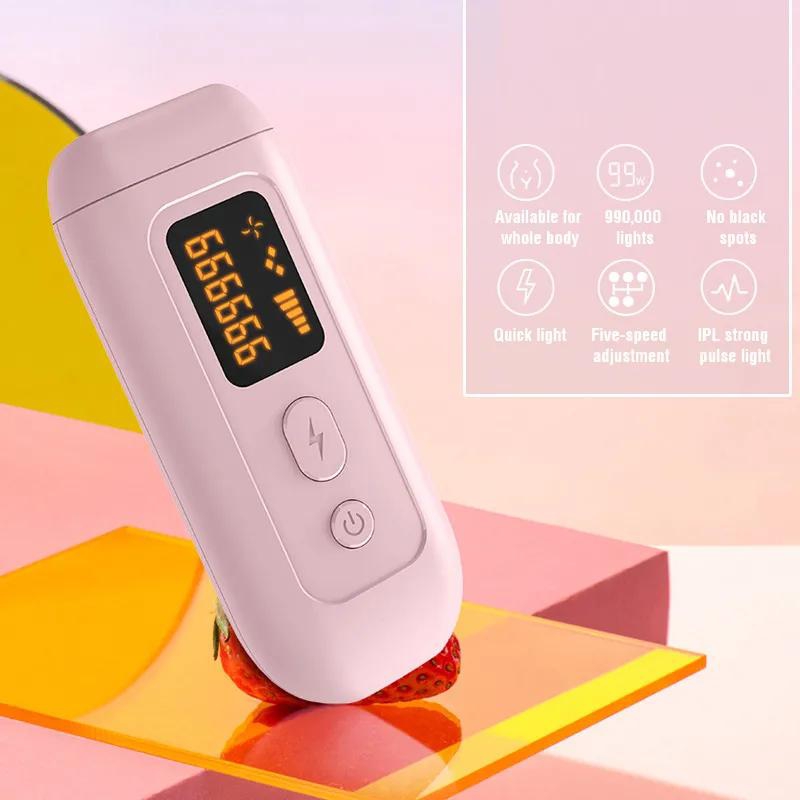 Professional Laser Hair Removal Machine 990000 Flashes Portable For Women Pulsed Light Permanen