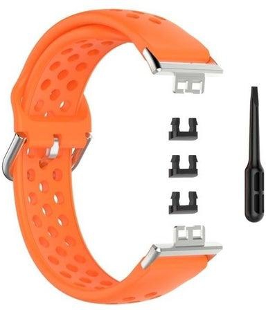 Sport Style Silicone Solid Color Replacement Strap For Huawei Watch Fit Orange
