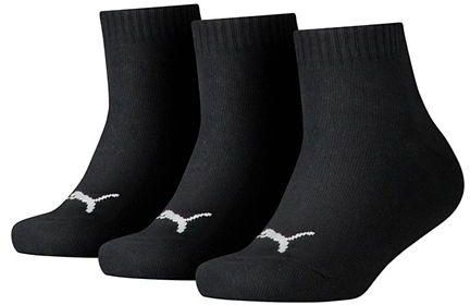 Puma Kids Quarter Socks Pack of 3 - Black