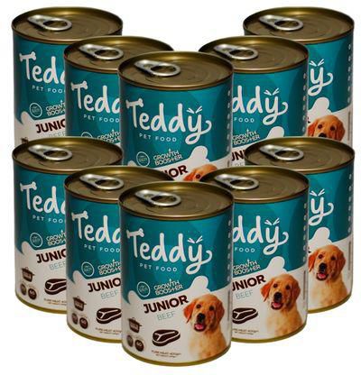 Teddy Junior Beef Dog Wet Food - 400g - Set Of 10 Pcs