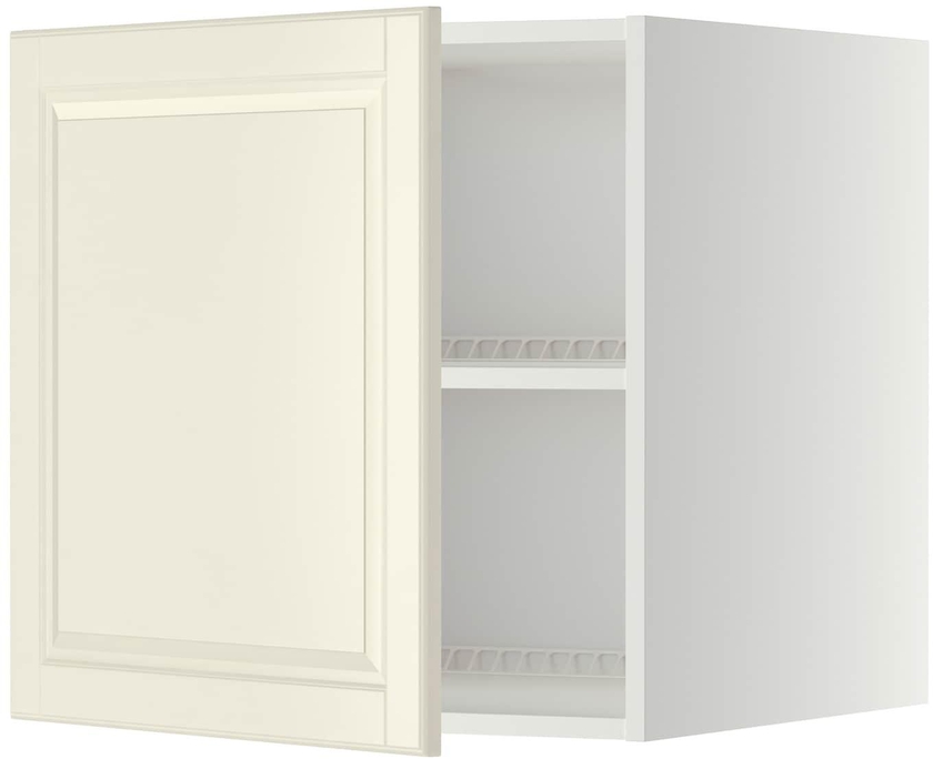 METOD Top cabinet for fridge/freezer - white/Bodbyn off-white 60x60 cm