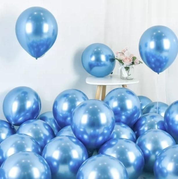 10pcs Blue Chrome Metallic Latex balloons 12inch