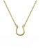 Lucky Horseshoe Gold Plated Pendant Necklace Gold