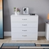 Vida Designs White Chest of Drawers, 4 Drawer With Metal Handles & Runners, Unique Anti-Bowing Drawer Support, Riano Bedroom Furniture