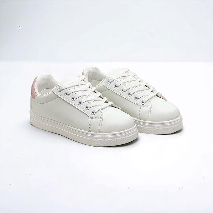 Sh Sneaker For Woman- White And Rose