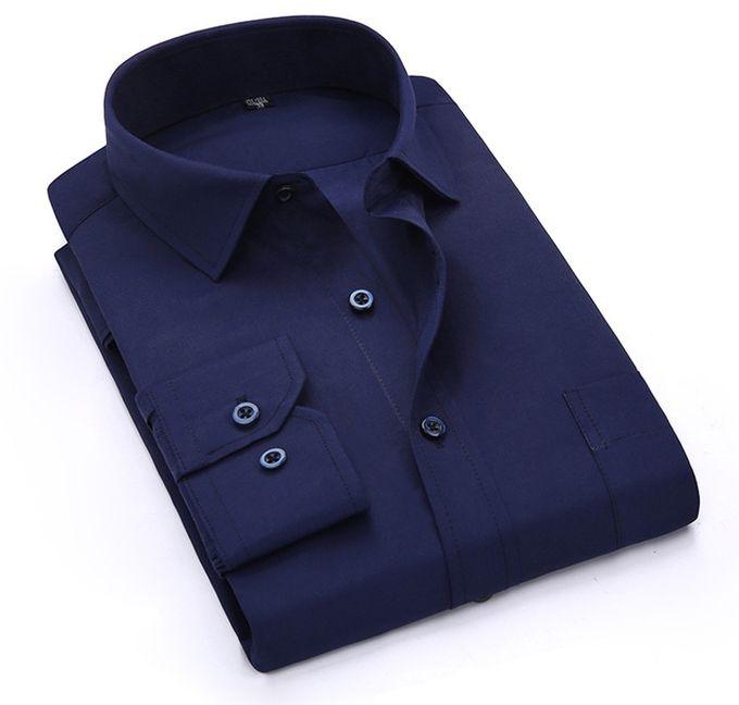 Fashion Navy Blue Official Shirt - Slim Fit