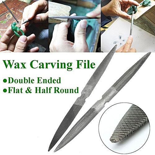 8 Inch Carbon Steel Double Ended Flat and Half Round Wax Carving File 
