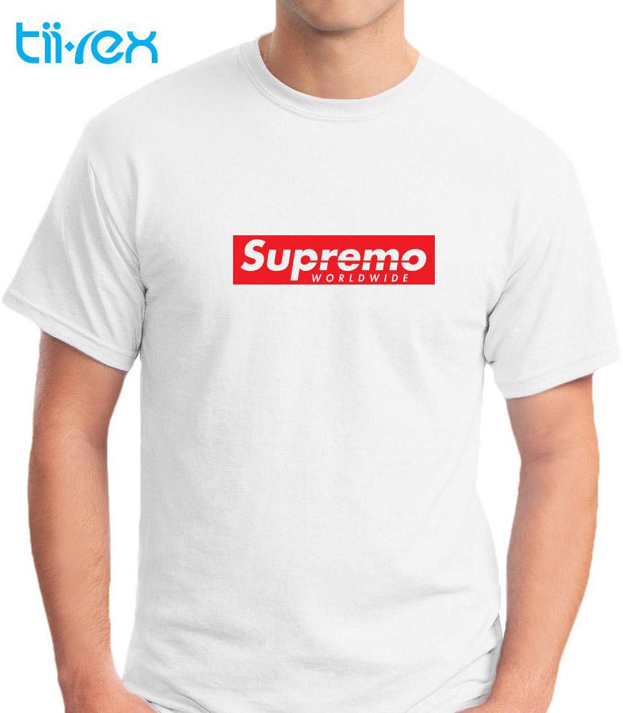 Italian Short Sleeved Supreme Cotton Unisex T Shirt - 5 Sizes (White)