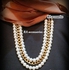 RA accessories Women Necklace-Multi Layered Pearls & Golden Stainless Chain