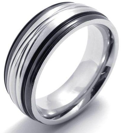 Personality punk style stainless steel ring size 10