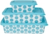 Ideal Home Silicone Rectangle Food Container Set With Lid, 3 Pieces - Blue