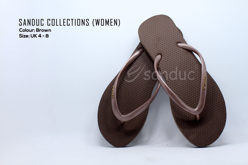 Sanduc Casual Women Flip Flops Slipper Sandal (Brown)