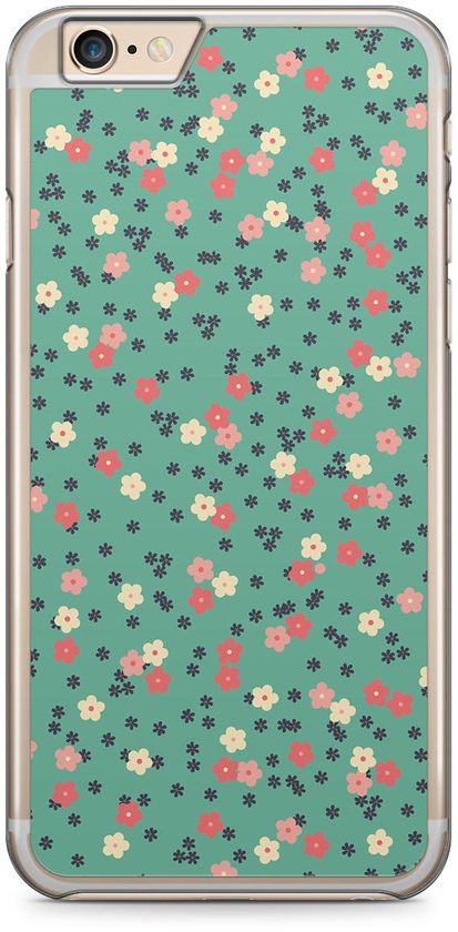 Floral iPhone 6s Case - Transparent Edge - Dark Green