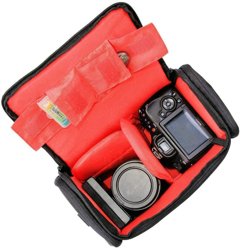 Coopic Large Waterproof Anti-Shock Camera Case Bag Compatible For Canon Sx540 Sx530 Sx60 Sx420 Hs M5,Nikon L340 B500 B700 L330 L840 P610,Panasonic Fz80 Gx85,Sony A6000 Digital Camera