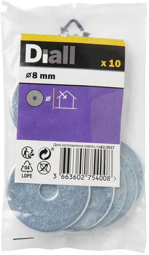 Diall Carbon Steel Penny Repair Washer Pack (Extra Large, 10 Pc.)