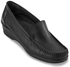 Silver Shoes Women Black Medical Loafer 3 Cm Heel Made Of Genuine Leather