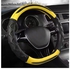 Leather Car Steering Wheel Cover – CW10 – Black & Yellow