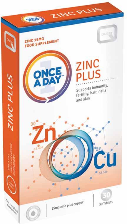 Quest Once A Day Zinc Plus 15mg Tablets 30's