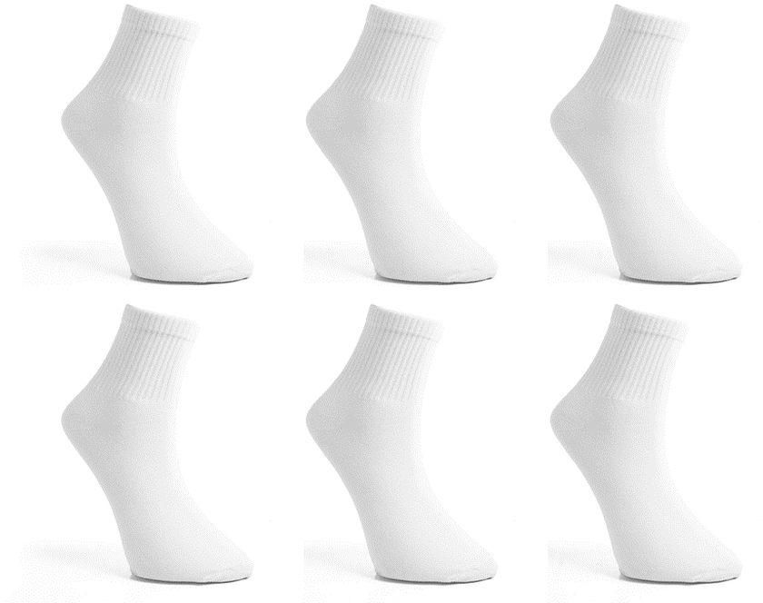 Maestro Bundle Of 6 PCs Maestro Sports Short Socks - White