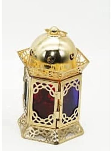 فانوس رمضان معدني على الطراز الإسلامي - فتاحة زجاجات ذهبية ملونة