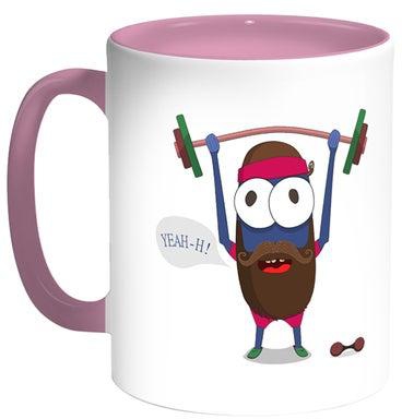 Sports Printed Coffee Mug White/Pink 11ounce