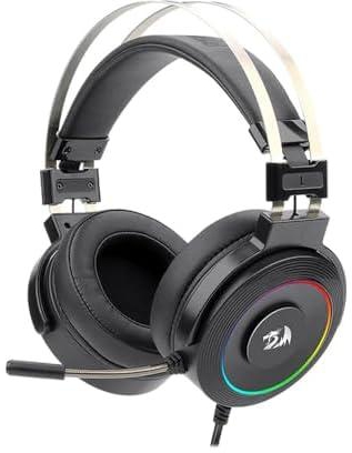 REDRAGON H320 RGB LED Lights Lamia USB Wired Virtual Surround sound effect Gaming Headset (hear the enemy steps) | Over-Ear Headphone with Stand - For PC / PS4 - Black…
