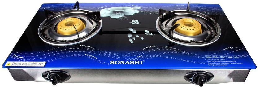 Sonashi Double Gas Burner (Blue Floral)