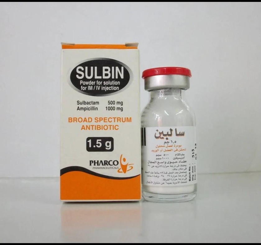 Sulbin| Antibiotic | 1500 mg | 1 Vial