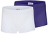 Silvy Set Of 2 Casual Shorts For Girls - White Purple, 12 - 14 Years