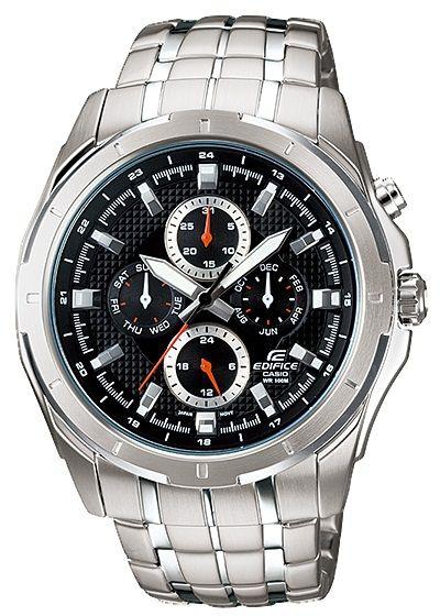 Casio Edifice Men's Black Chronograph Dial Stainless Steel Band Watch [EF-328D-1A]