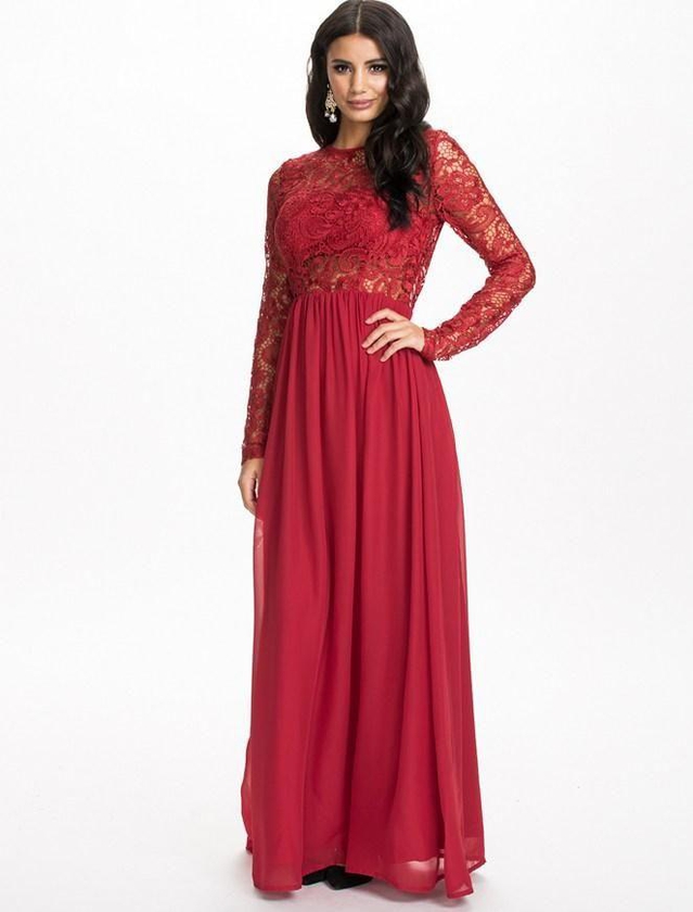 فستان نسائي طويل, مقاس M، احمر، R70222-2