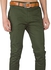 Fashion Soft Khaki Men's Trouser Stretch Slim Fit Casual-Green