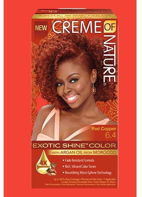Creme Of Nature Exotic Shine Color Hair Color Dye 6.4 Red Copper- 1 Pack