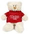 Fay Lawson - Supersoft Cuddly Teddy Bear With Trendy Red Hoodie - I'M Crazy About You, Ok Well Maybe Just Crazy!- Babystore.ae