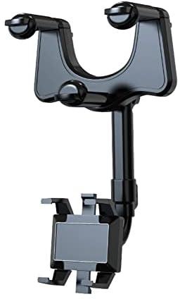 iSpchen Rear View Phone Holder for Car, Universal 360° Rotating Mobile Phone Holder, Adjustable Mobile Phone Holder for Most Phones